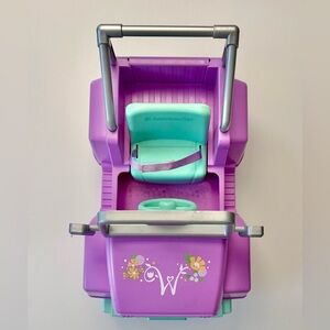 American Girl Purple and Teal Storage Cart